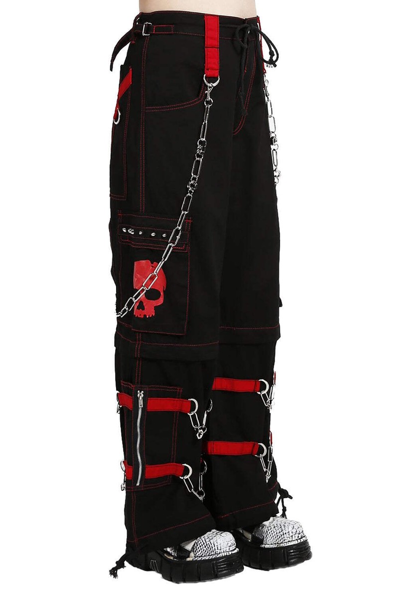 パンツ TRIP NYC Super Skull Bondage Pants Tripp NYC Skull Bondage Pants [Black/Red] - Bondage Pants
