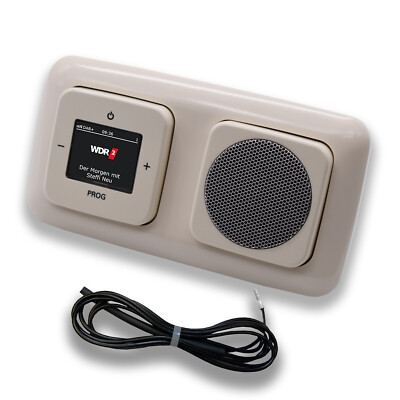 BUSCH JÄGER DAB+ Unterputz Radio 8215U-101 +1x Lautsprecher DURO Cremeweiß
