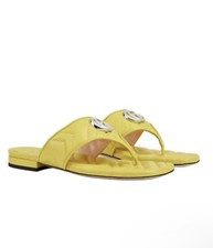 Gucci Double G Thong Sandal Flip Flop Acid Lime size 39