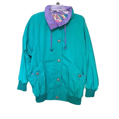 Innovations by Izzi Vintage 80 s Teal Purple Jacket Women s Size Small