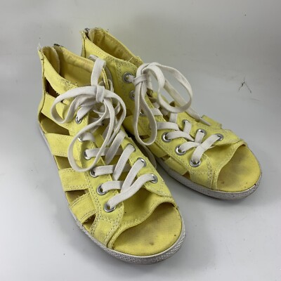 Converse Chuck Taylor Sandals Womans Size 7 Yellow All Star Gladiator