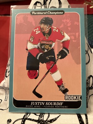2023-24 Parkhurst Champions Justin Sourdif Color Variation Rookie #65
