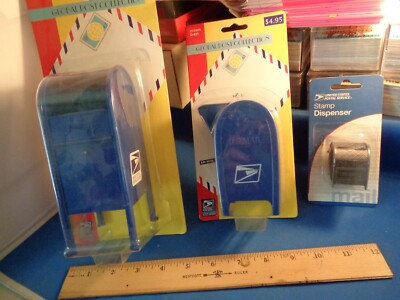 USPS MAILBOX STAMP DISPENERS - (3) DIFFERENT SEALED ITEMS ! LQQK !