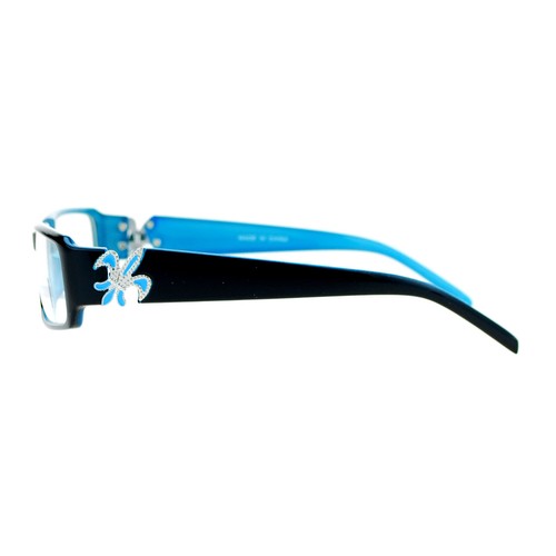 Fleur de lis Clear Lens Glasses Womens Fashion Rectangular Eyeglasses - 第 10/30 張圖片