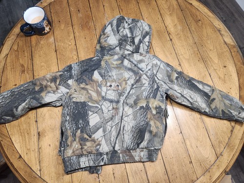 Outfitters Ridge Realtree Classic Camouflage Hunting Hooded Jacket Youth M 8 - Picture 2 of 6