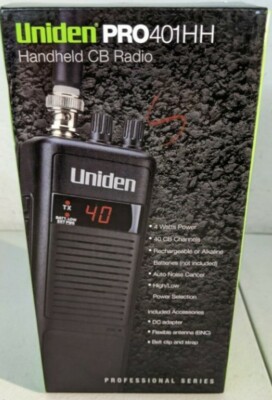 Uniden PRO401HH 40 CB Channel Handheld CB Radio 4 Watts transmit Power New 