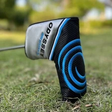 Original Odyssey Golf Black & Blue Works Blade Putter Head Cover Magnetic