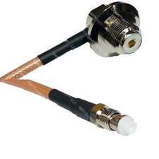 RG400 UHF Female Angle Bulkhead to FME FEMALE RF Cable FAST-SHIP LOT