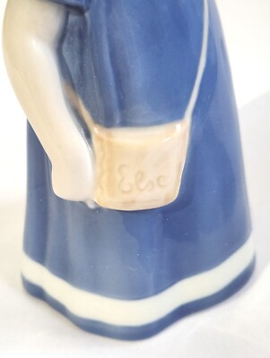 青いドレスの少女　#1574　No.6　★B＆G（ロイヤルコペン）　デンマーク Vintage Bing Grondahl Figurine Else Girl Blue Royal Copenhagen