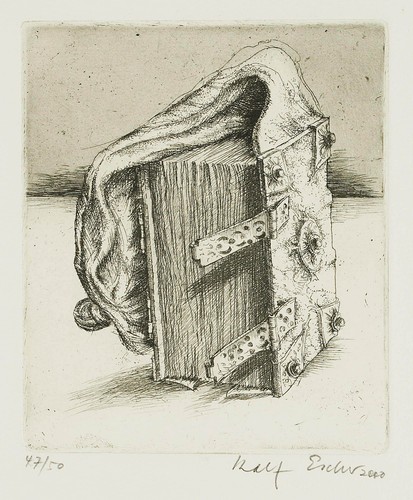 R. ESCHER (*1936), Nürnberger Beutelbuch, 2000, Radierung Realismus Stillleben - Picture 4 of 8