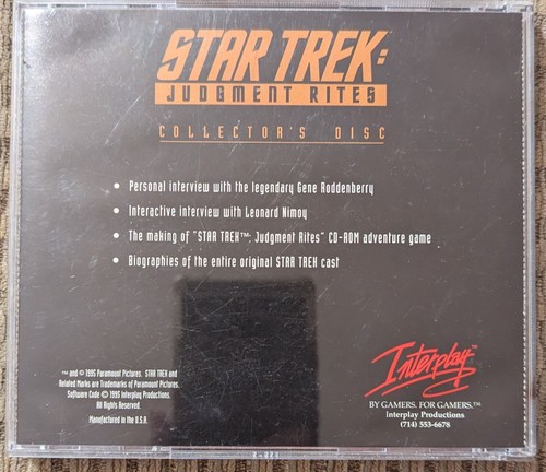 Star Trek Judgment Rites Limited CD-Rom Collector's Edition (E4019G) - Picture 2 of 5
