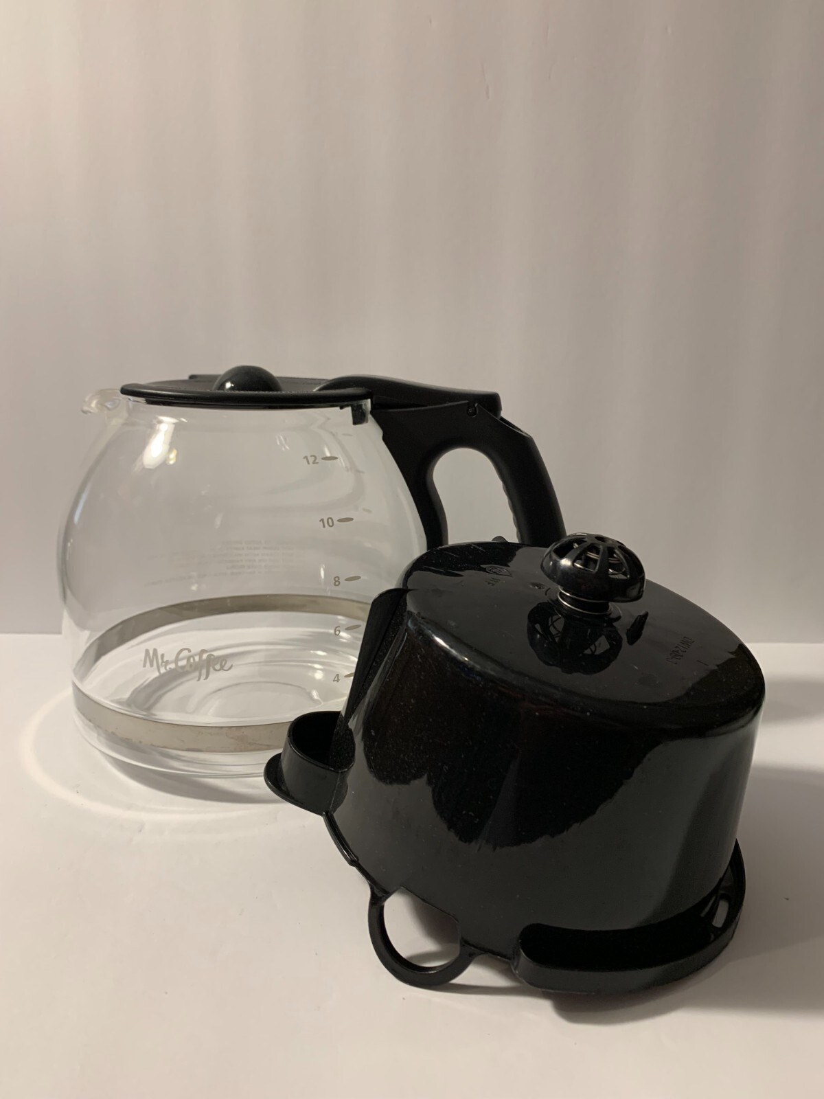 12 Cup Clear Glass Mr. Coffee Pot and Plastic Filter Replacement Parts