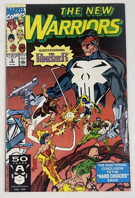 New Warriors #9 Comic Book 1991 NM Mark Bagley Marvel Punisher 9.4 (S18)