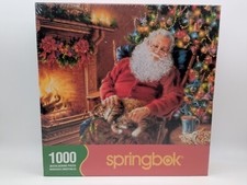 Springbok Jigsaw Puzzle - Santa's Cat Nap - 1000 Pieces Complete 34-10547