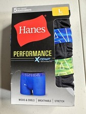 Hanes Boys Boxer Briefs 5-Pack Underwear X-Temp Performance Stretch Lightweight