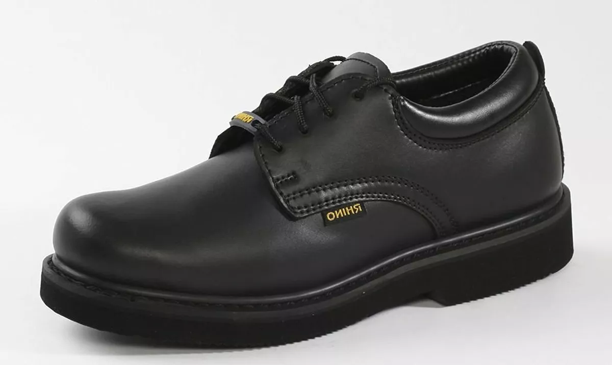 Rhino Men's 40S01 Safety Toe Postman Oxford Work Shoes Black