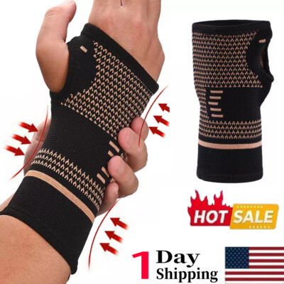 Copper Arthritis Compression Gloves Hand Wrist Support Joint Carpal Tunnel Pain