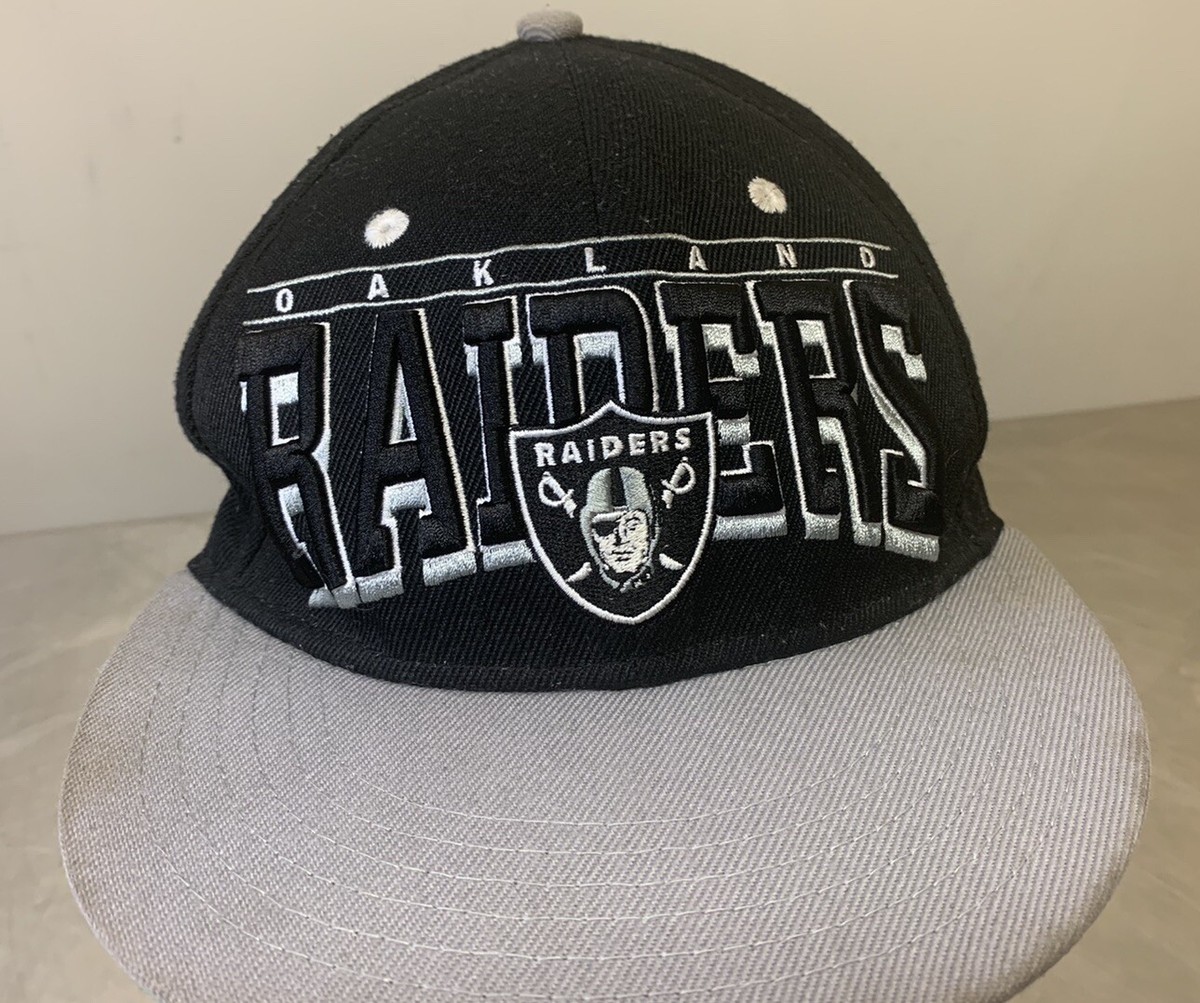 Oakland Raiders NFL Football Team Apparel Snapback Hat 100 