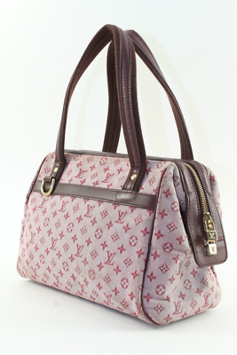 LOUIS VUITTON Monogram Mini Lin Josephine Boston Bag Bordeaux x