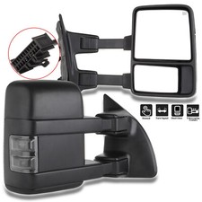 Pair Tow Mirrors Turn Signal Manual For 99-16 Ford F250 F350 Super Duty