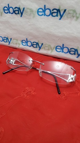 VERSACE 1080-B 1056 Crystal/Rose/Gold 52¤16 130 Rimless Eyeglasses "Frames Only" - Picture 3 of 24