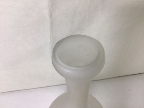 Vaso in vetro smerigliato TT88 vintage bianco semplice e molto bello per decorazione - Foto 2 di 5