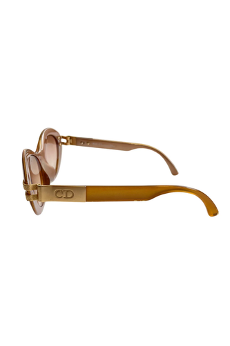 VINTAGE DIOR GOLD CAT EYE SUNGLASSES - Picture 2 of 3
