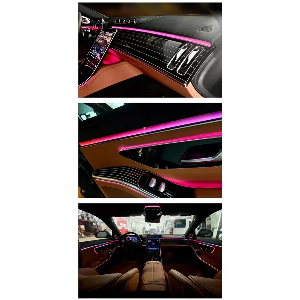 Kit de luces ambientales activas LED de 64 colores para Mercedes Benz Clase S W223 S500 S580 Foto 2 de 4