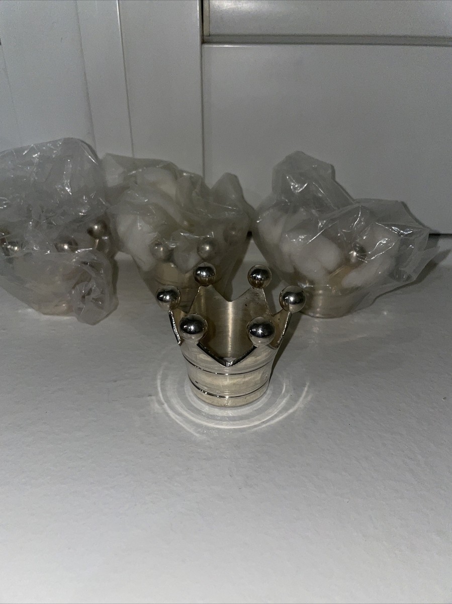 Lot of Silver Tone Metal CROWN Crate Barrel Napkin Rings 339-555 Crown  Shape