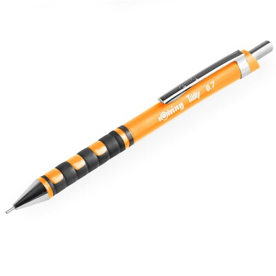 Rotring Tikky Mechanical Pencil - 0.7mm 2B - Neon Orange Barrel +
