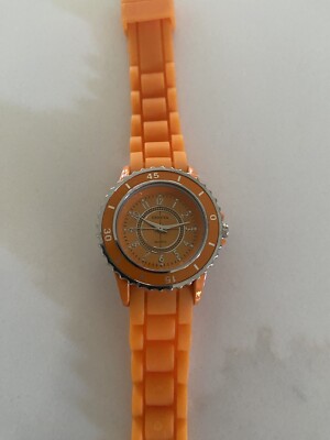 Orange Ladies Watch Geneva Geneva Orange Watches for Women | Mercari main image 3