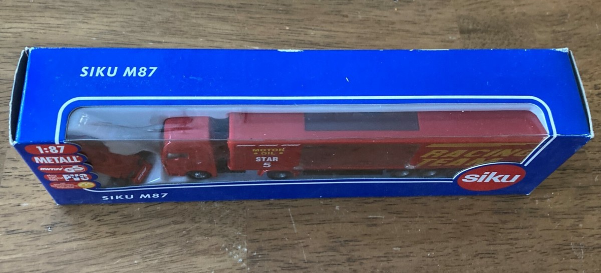 Siku M87 #1831 - Diecast Racing Team Tractor Trailer *NEW* Race