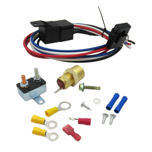3/8" 175~185 Electric Engine Fan Thermostat Temperature Relay Switch Sensor Kit - Foto 6 di 16
