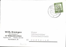 (Y3908) Postkarte Bürobedarf Wilh. Bremges, Odenkirchen 1963