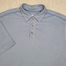 Tommy Bahama Polo Shirt Mens M Blue Short Sleeve Beach Lightweight