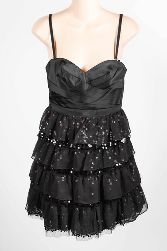 Sleeveless Sequin Tiered Dress Size 