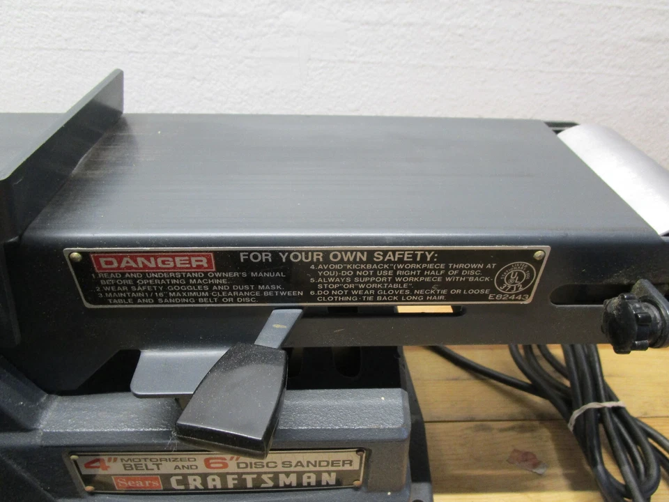 BONITA Lijadora Eléctrica de Disco Sears Craftsman 4" Correa ~ 6" Herramienta Motorizada 113.226424 Foto 4 de 4