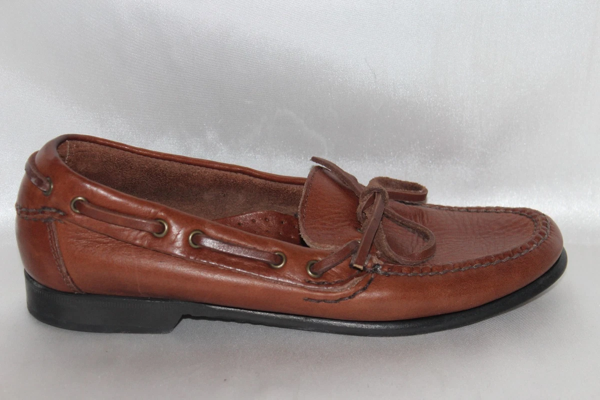 COLE HAAN COUNTRY Mujer Cuero Marr n Cl sico Mocasines Barco Zapatos Talla 7.5 N