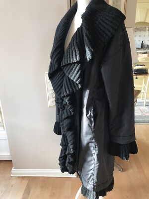 *Mila Schön Concept*Damenmantel Schwarz Ital. Gr.46, Wasserabweisen, gebraucht