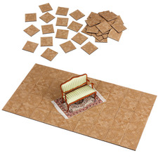 Dollhouse tiles Dolls House parquet floor Miniature 1:12 scale flooring 25-45pcs
