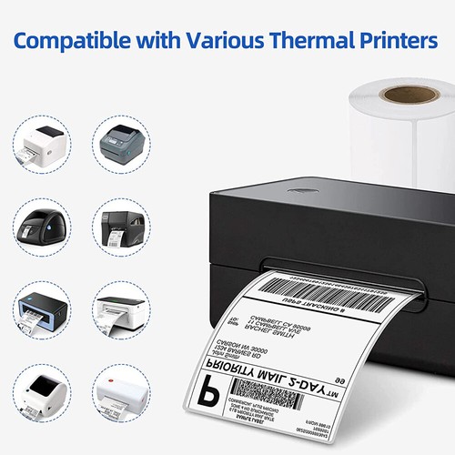 20 Rolls 4x6 Direct Thermal Shipping Labels Zebra 2844 Eltron ZP450 ZP500 ZP505 - Picture 8 of 12