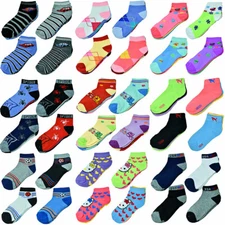 12 Pairs Lot Kids Baby Ankle Crew Socks Toddler Boy Girl Cotton Casual Size 0-8