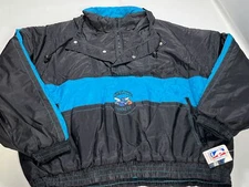 Mens Color Works Vintage Official NFL Blue Carolina Panthers Coat XLT NEW
