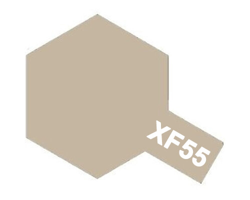 Tamiya 81755 Matt Acrylic Paint XF55 Deck Tan (10ml) modellismo