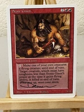 MTG Magic Stone Giant Signed Artist Proof x1 3RD Revised 3ED Dameon Willich