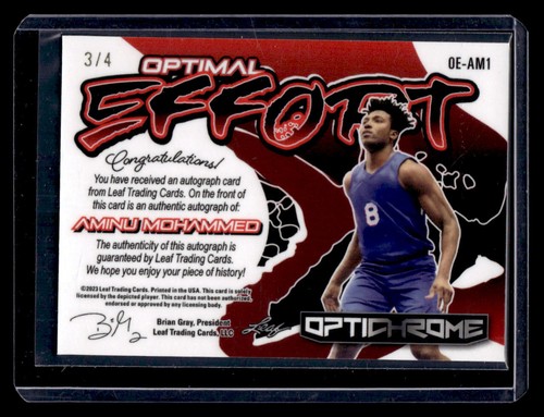 2023 Leaf Optichrome Optimal Effort Auto Green Aminu Mohammed 3/4 - Picture 2 of 2