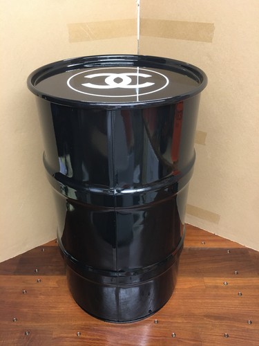 Metallfass 60L SCHWARZ GLÄNZEND Kanister Fass Fut Container Truhe Deko Luxus - Bild 8 von 10