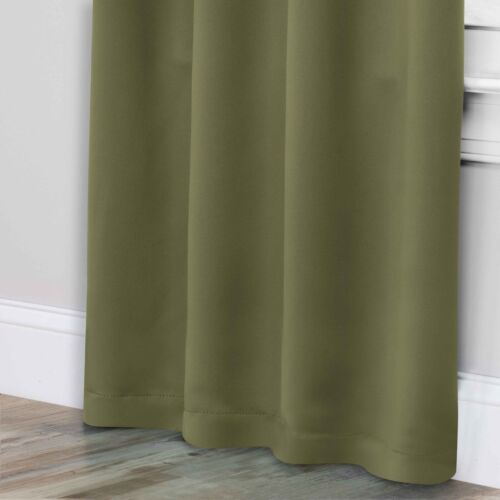 Solid 36" Wide Machine Washable Room Darkening Blackout Curtains, Set of 2 - Picture 189 of 317