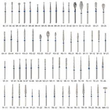 97Types Dental Diamond Burs FG 1.6mm for High Speed Handpiece 5Pcs/pack Drill ns