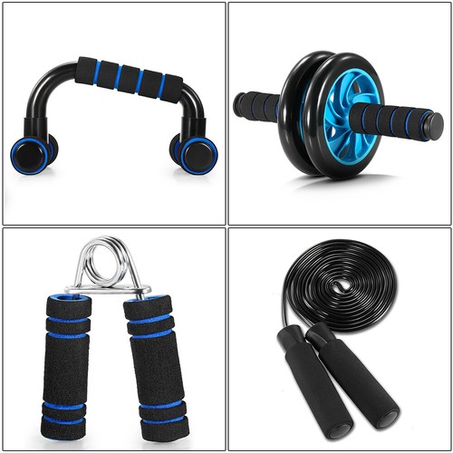TOMSHOO 5-In-1 AB Wheel Roller Kit Fitness Exercise Set w/ AB Wheel Roller S6V3 - Picture 8 of 11